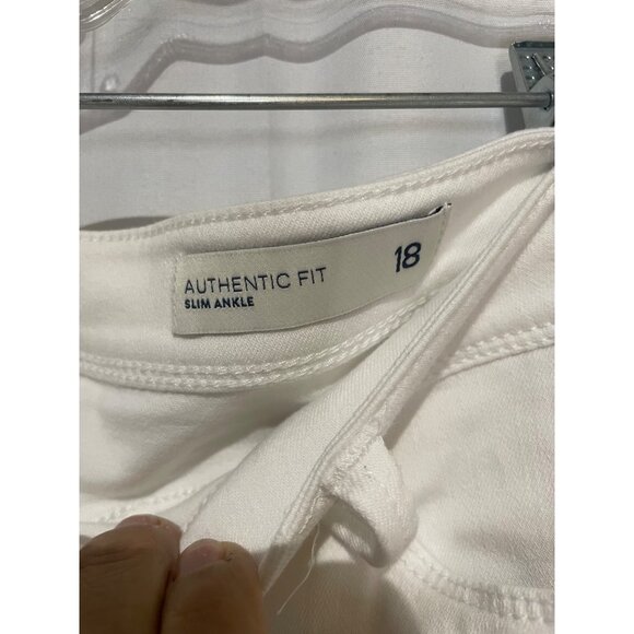 J. Jill Denim Authentic Fit Slim Ankle Jeans Size 18 White Women's Stylish & Com - Picture 4 of 6
